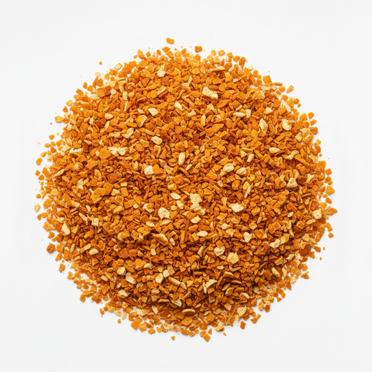 Naranja deshidratada en trocitos